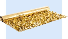 Metallic Gold Floral Sheeting