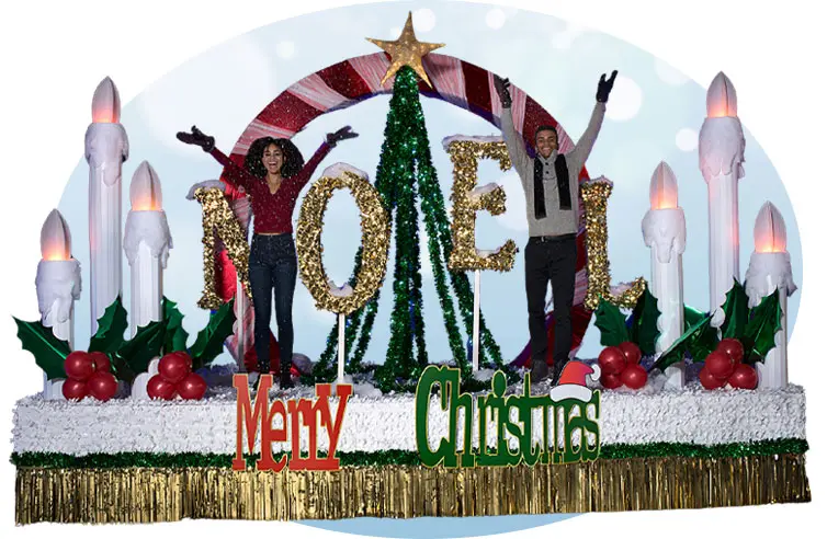 Complete Premium Merry Christmas Parade Float Kit