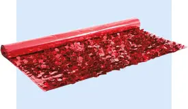 Metallic Red Floral Sheeting