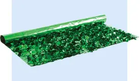 Metallic Green Floral Sheeting