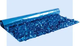 Metallic Blue Floral Sheeting