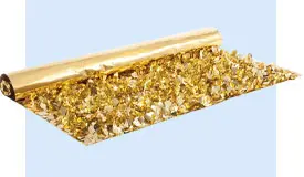 Metallic Gold Floral Sheeting