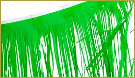 Vinyl Grass Green Fringe
