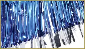 Metallic Dark Blue/Silver Fringe