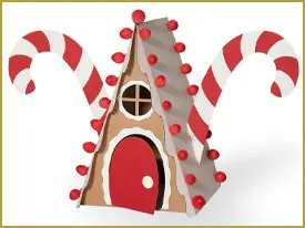 Gingerbread House Cardboard Prop Kit