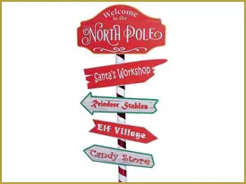 Welcome to the North Pole Directional Sign Kit