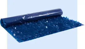 Vinyl Dark Blue Floral Sheeting