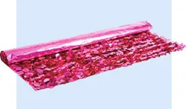 Metallic Cerise Floral Sheeting