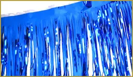 Metallic Blue Fringe