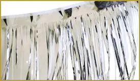 Metallic Silver Fringe