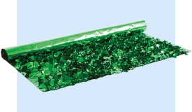 Metallic Green Floral Sheeting