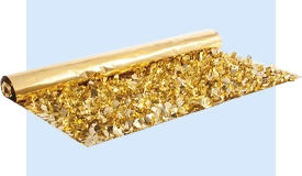 Metallic Gold Floral Sheeting