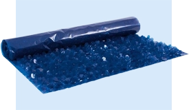 Vinyl Dark Blue Floral Sheeting