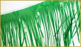 Vinyl Dark Green Fringe
