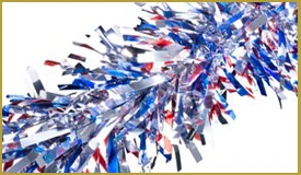 Metallic Red/White/Blue Twist & Festooning