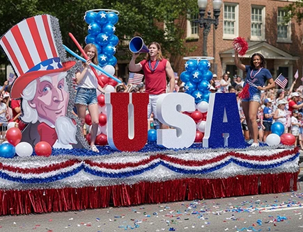 America's Uncle Sam Complete Patriotic Parade Float Theme