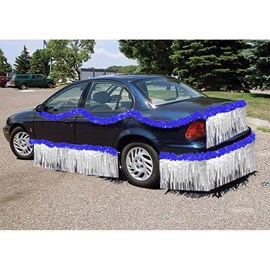 Dark Blue and White Vinyl Car Parade Decorating Kit