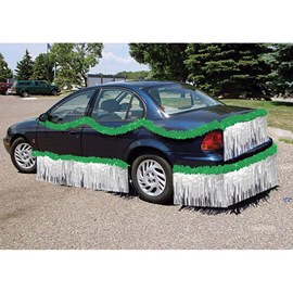 Dark Green and White Vinyl Car Parade Decorating Kit