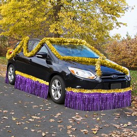 Gold and Purple Metallic Car Parade Decorating Kit