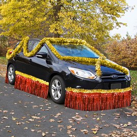 Gold and Red Metallic Car Parade Decorating Kit