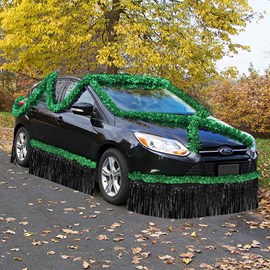 Green and Black Metallic Car Parade Decorating Kit
