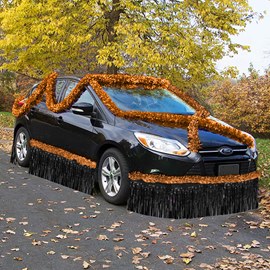 Orange and Black Metallic Car Parade Decorating Kit