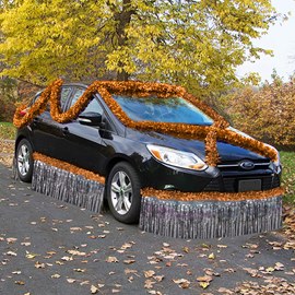 Orange and Silver Metallic Car Parade Decorating Kit