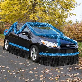 Turquoise and Black Metallic Car Parade Decorating Kit