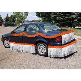 Orange and White Vinyl Car Parade Decorating Kit
