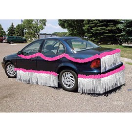 Pink and White Vinyl Car Parade Decorating Kit