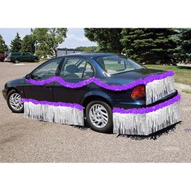 Purple and White Vinyl Car Parade Decorating Kit