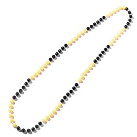 Black and Yellow Bead Necklaces - 12-pkg