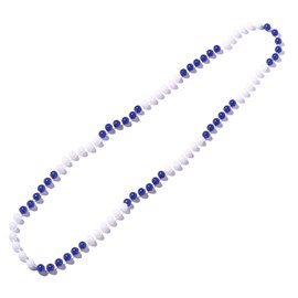 Blue and White Bead Necklaces - 12-pkg