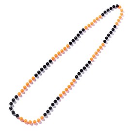Orange and Black Bead Necklaces - 12-pkg