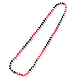 Red and Black Bead Necklaces - 12-pkg