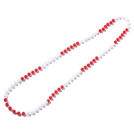 Red and White Bead Necklaces - 12-pkg