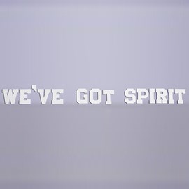 White We've Got Spirit Letters Parade Float Kit (set of 2)