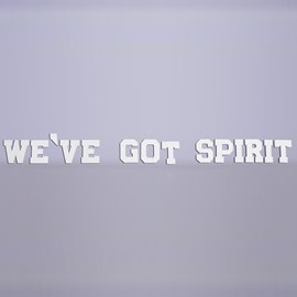 White We've Got Spirit Letters Parade Float Kit (set of 2)