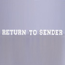 White Styrofoam Return to Sender Letters Parade Float Kit (set of 2)