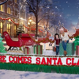 Merry Christmas Complete Parade Float Decorating Kit