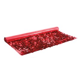 Red Metallic Floral Sheeting
